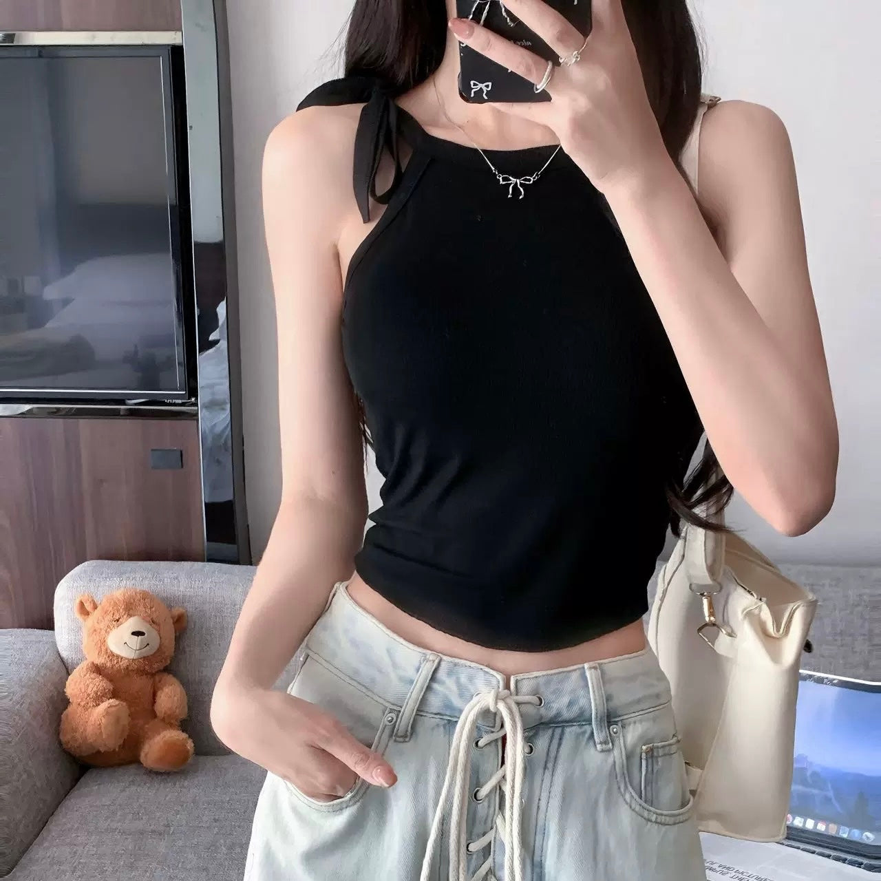 Candy Knot Built-In Bra Top